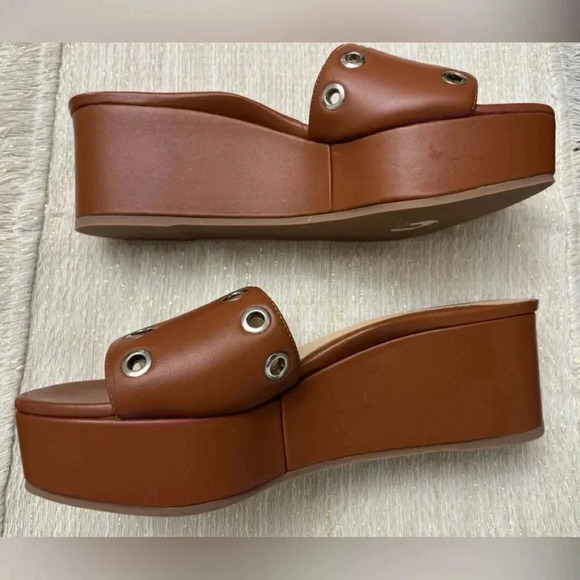 Marion Parke Triple Insole Brown Leather Sandals Size EU 40 US 10 Luxury Classic - Picture 6 of 11